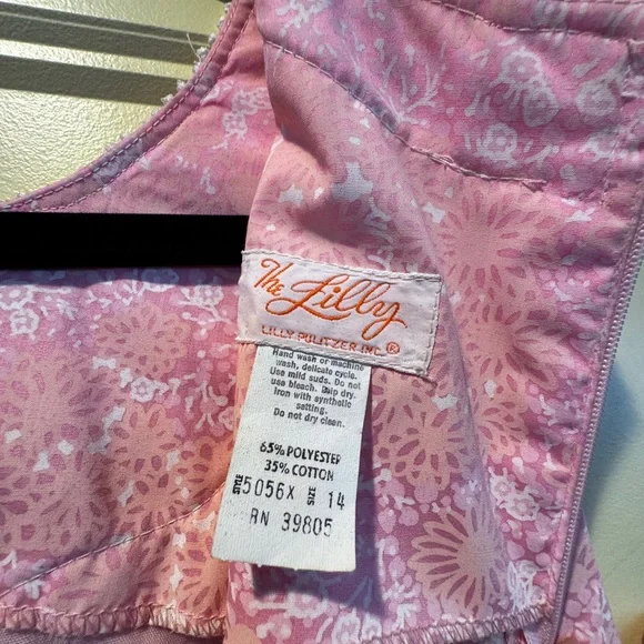 The Lilly Vintage Lilly Pulitzer Pink & White Floral Maxi Dress - Picture 7 of 9